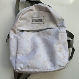 Gymshark Light Gray and White Backpack